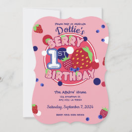Berry Primeiro Convite de Aniversário