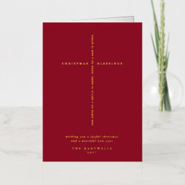 Berry Red Scripting Cross Christmas/Holiday