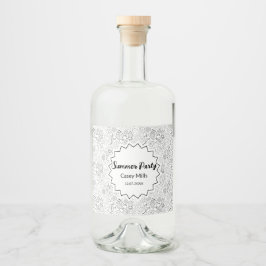 Berry Strawberry Cherry Black Hand drawn Modern.