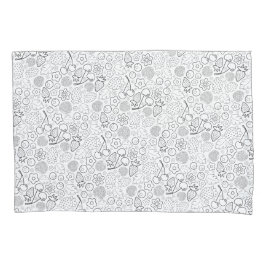 Berry Strawberry Cherry Black Hand drawn Modern.