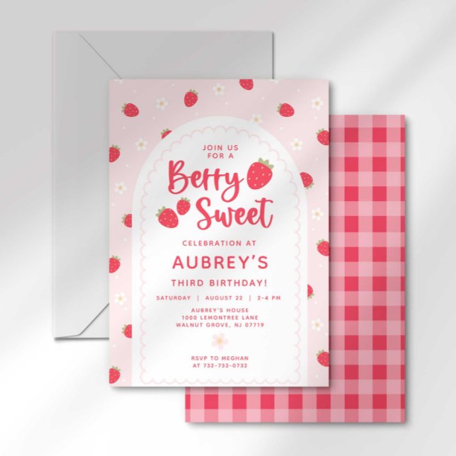Berry Sweet Birthday Convite (Criador carregado)