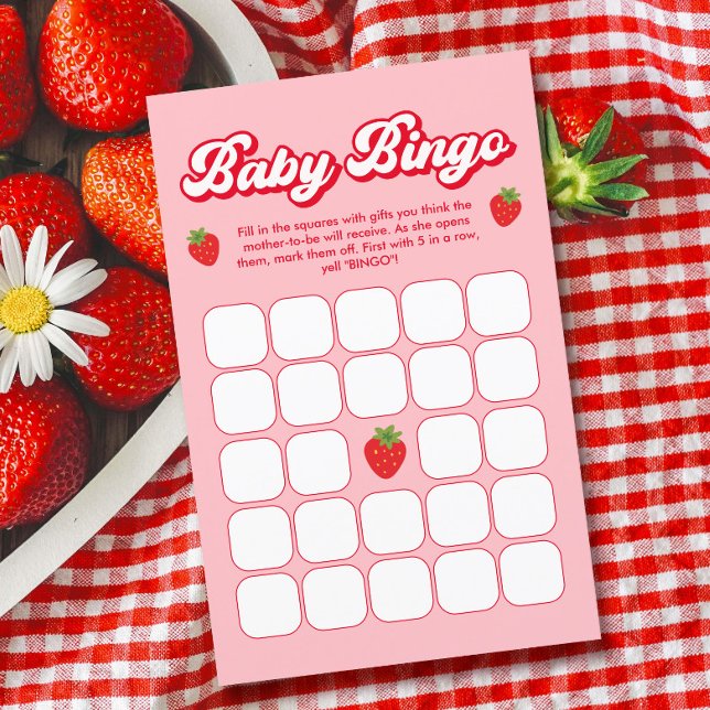 Berry Sweet Chá de fraldas Strawberry Baby Bingo G (Criador carregado)