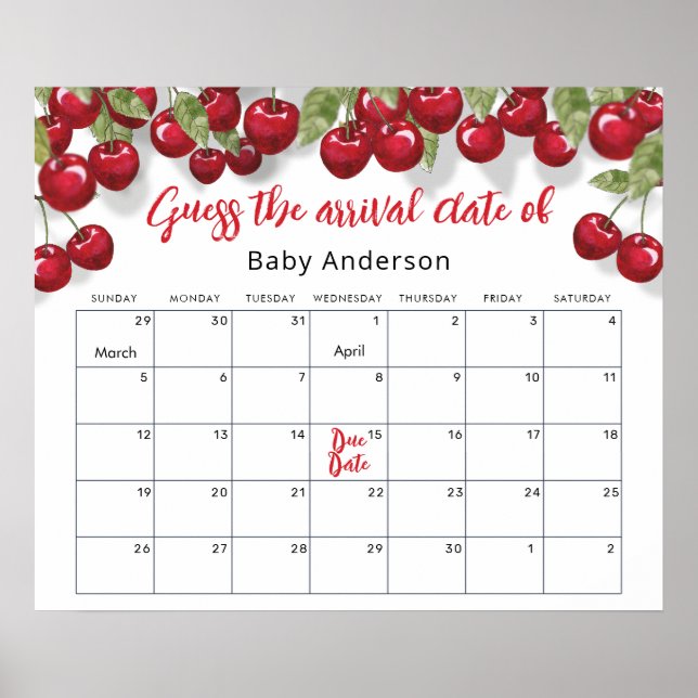 Berry Sweet Cherry adivinha o Poster de data de ve (Frente)