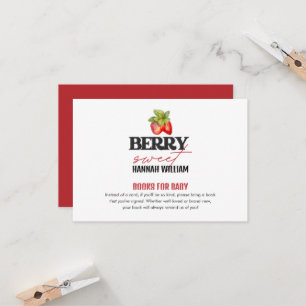 Berry Sweet Typografia Books para Cartão de Bebê