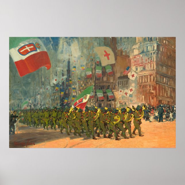 Bersaglieri - George Luks Fine Art Poster (Frente)