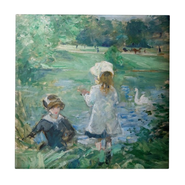 Berthe Morisot - Ao lado de um lago (Frente)
