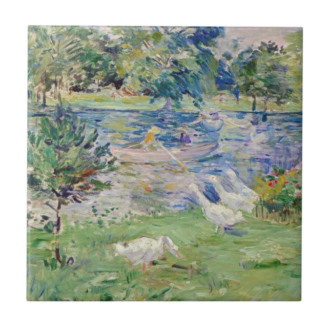 Berthe Morisot - Menina num Barco com Gansos (Frente)