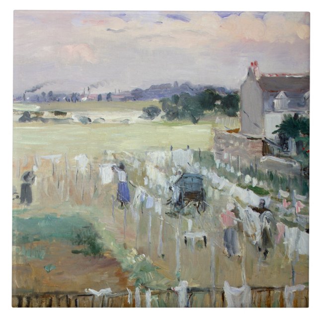 Berthe Morisot - pendurando a lavanderia para fora (Frente)