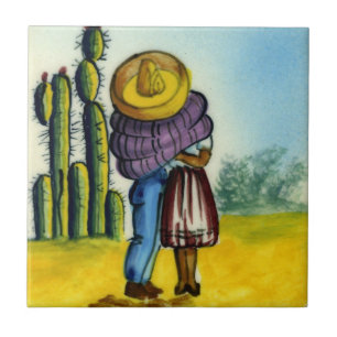 Beso - o azulejo mexicano do estilo do vintage do