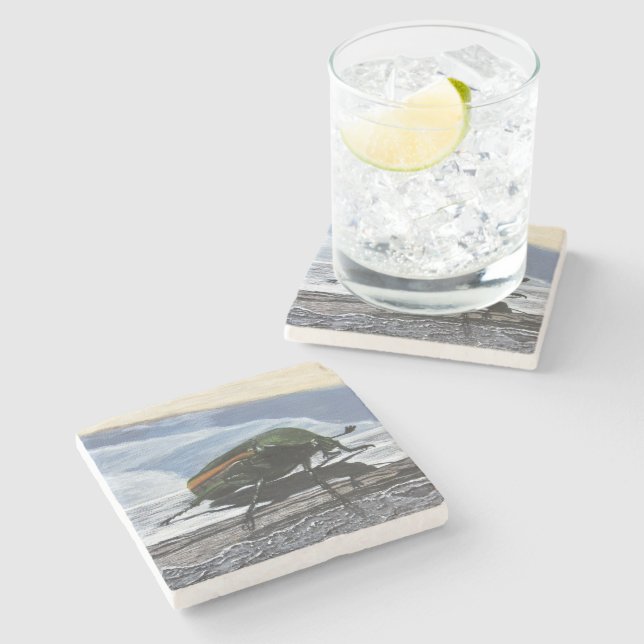 Besouro em uma Porta copos de pedra (Lateral)