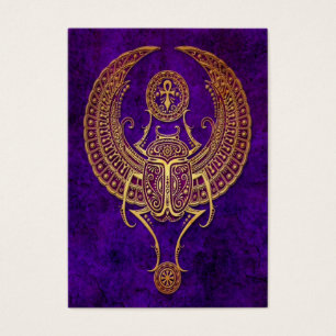 Besouro-escaranguejo egípcio alado com Ankh - roxo