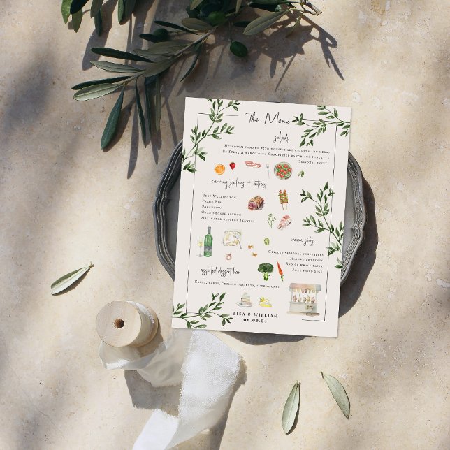 Bespoke Ilustrado | Menu Casamento (Criador carregado)