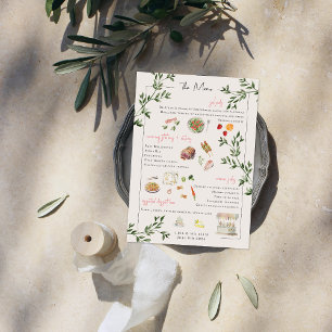 Bespoke Ilustrado Menu Casamento