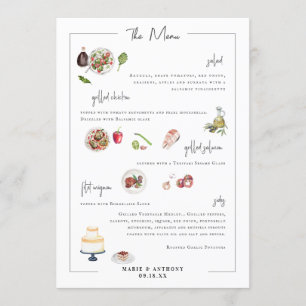 Bespoke Ilustrado   Menu Casamento