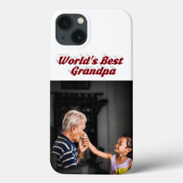 Best Grandpa photo burgundy text