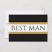 BEST MAN Sporty Black Yellow Racing Strips
