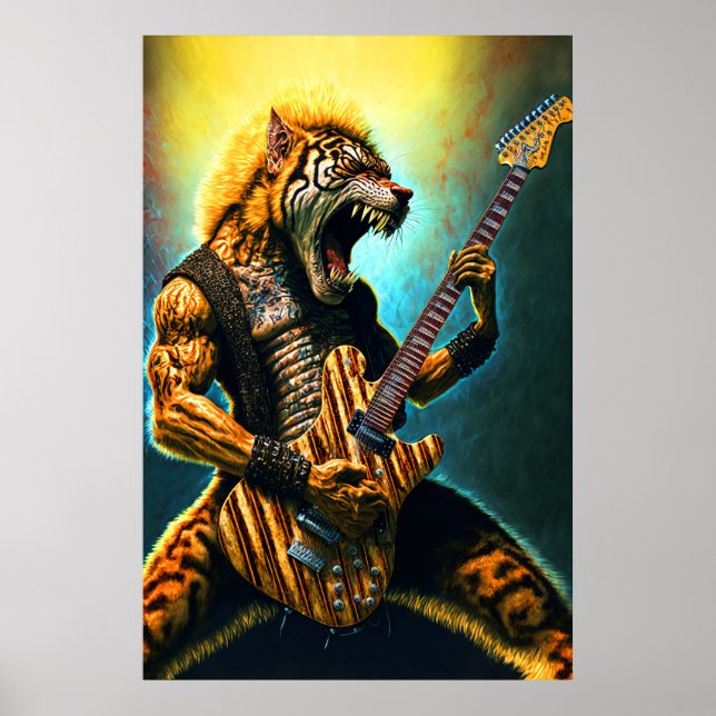 Besta de Violão - Impressão de Poster do Rock and  (Frente)