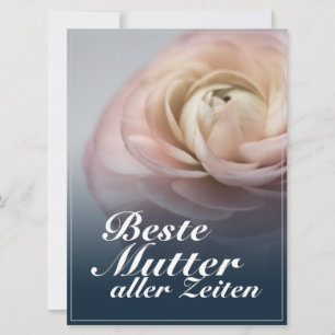Beste Mutter aller Zeiten mit großer rosa Rosa