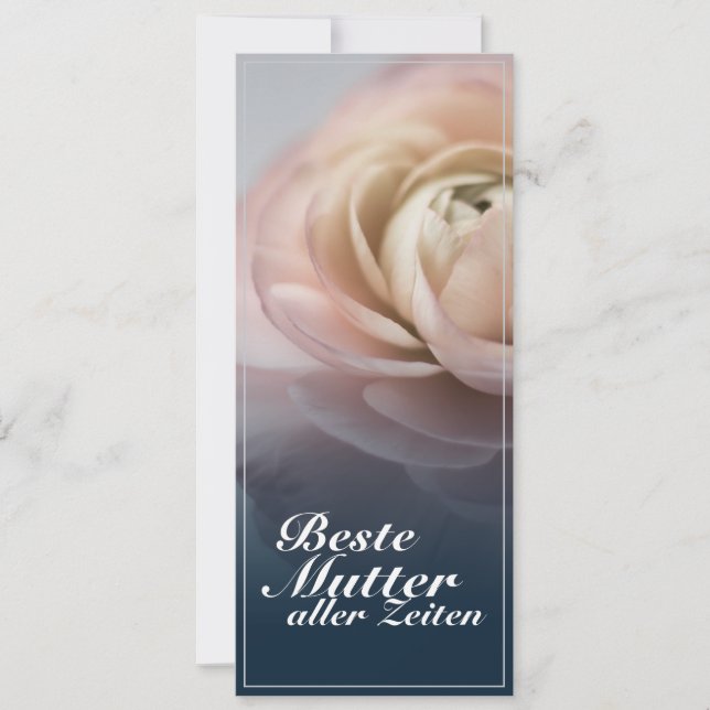 Beste Mutter aller Zeiten mit großer rosa Rosa (Frente)