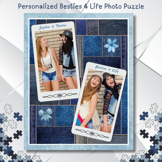 Besties 4 Life Cell Phone Quebra-cabeça (Personalize Besties 4 Life Cell Phone Photo Puzzle)