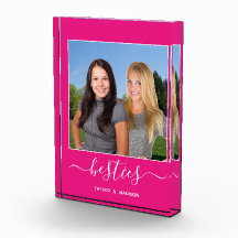 Besties Best Friends Hot Pink Script Names Fotogra