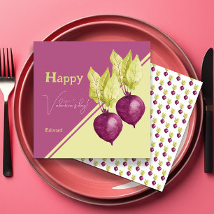 Beterraba Fofa no Amor Pintada à Mão