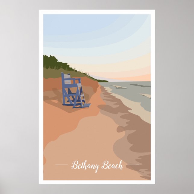 Bethany Beach Poster, Poster de 24"x36" (Frente)