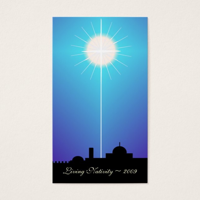 Bethlehem Vivendo Natividade Card ~ 2009 (Frente)