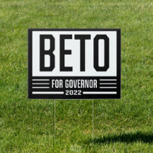 Beto para placa de governador 2022 Yard