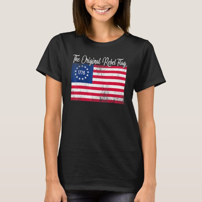 Betsy Ross Camisa 4 De Julho Bandeira Americana 17 (Frente)