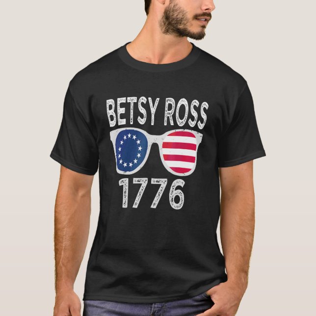 Betsy Ross Camisa 4 De Julho Bandeira Americana Su (Frente)