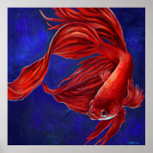 Betta Fish Painting Impressão