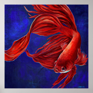 Betta Fish Painting Impressão