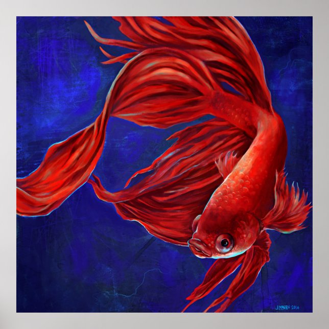 Betta Fish Painting Impressão (Frente)