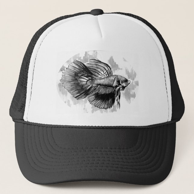 Betta Fish Trucker Boné (Frente)