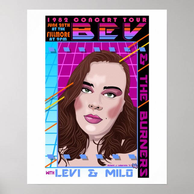 Bev e o concerto Burners poster Marissa inspiram (Frente)