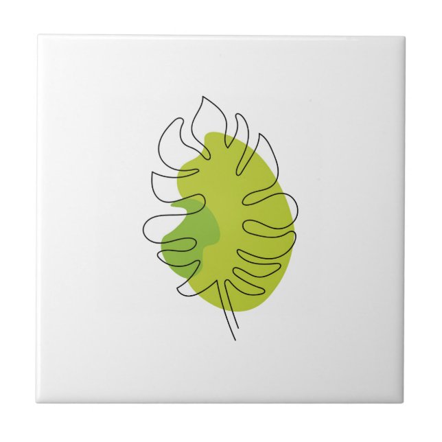 Bevera folhagem isolada tropical de uma linha, de  (Frente)