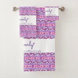 Beverley name significa corações, letra B toalhas