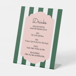 Beverly Colinas Pink & Green Drink Menu Pedestine 