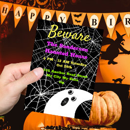 Beware Black Spider Weider Ghost Halloween Party