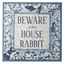 Beware House Rabbit Delft Blue Sinal Dedham