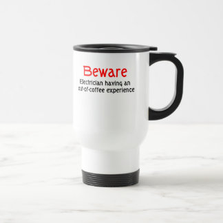 Beware o eletricista fora da caneca da experiência