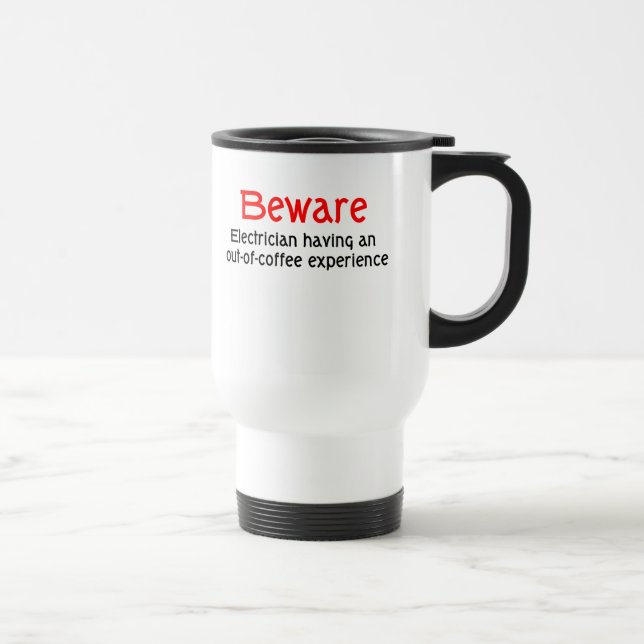 Beware o eletricista fora da caneca da experiência (Direita)