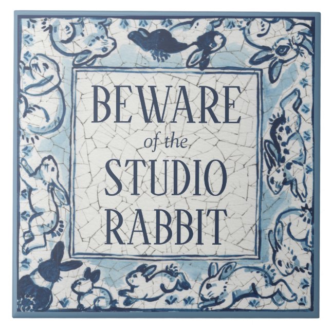 Beware Studio Rabbit Delft Blue Sinal Dedham (Frente)