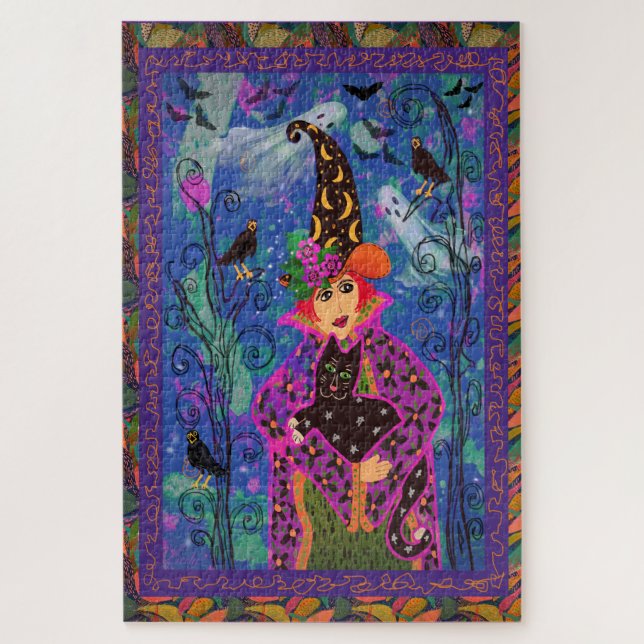 Bewing Halloween Night Jigsee Quebra-cabeça (Vertical)