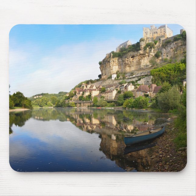 Beynac-e-Cazenac e do rio de Dordogne mousepad (Frente)