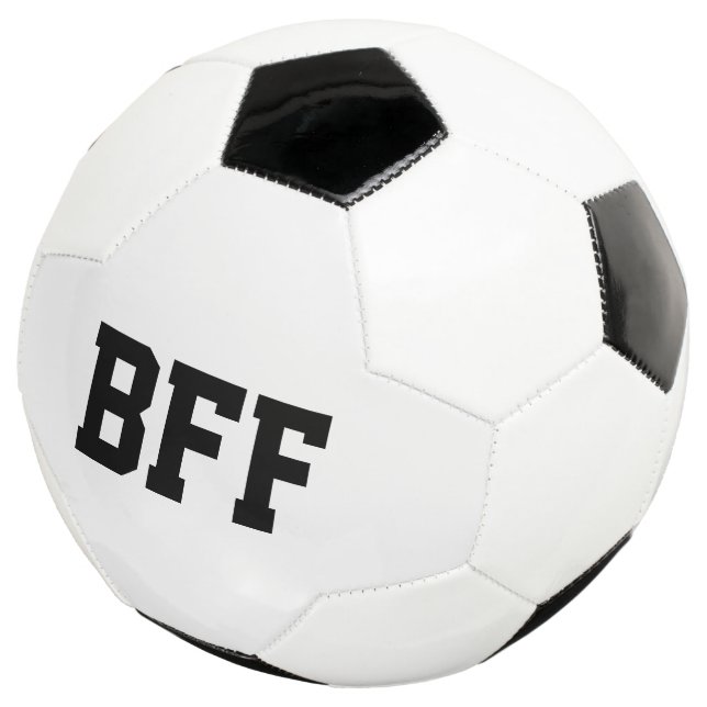 BFF, Melhores Amigos para a Bola de Futebol Preta (Três quartos)