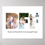 BFF Photo Collage Poster<br><div class="desc">This is a photo collage that spells out the word BFF along with a custom message. This is the perfect gift for your best friend for her birthday or Christmas.</div>
