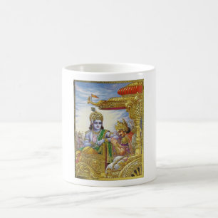 Bhagavad Gita - caneca de Krishna Arjuna