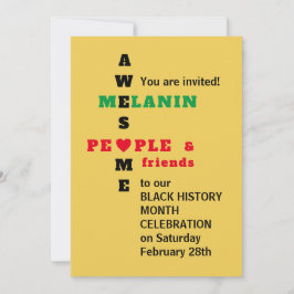 BHM - Melanina Incrível | Convite para o mês da hi